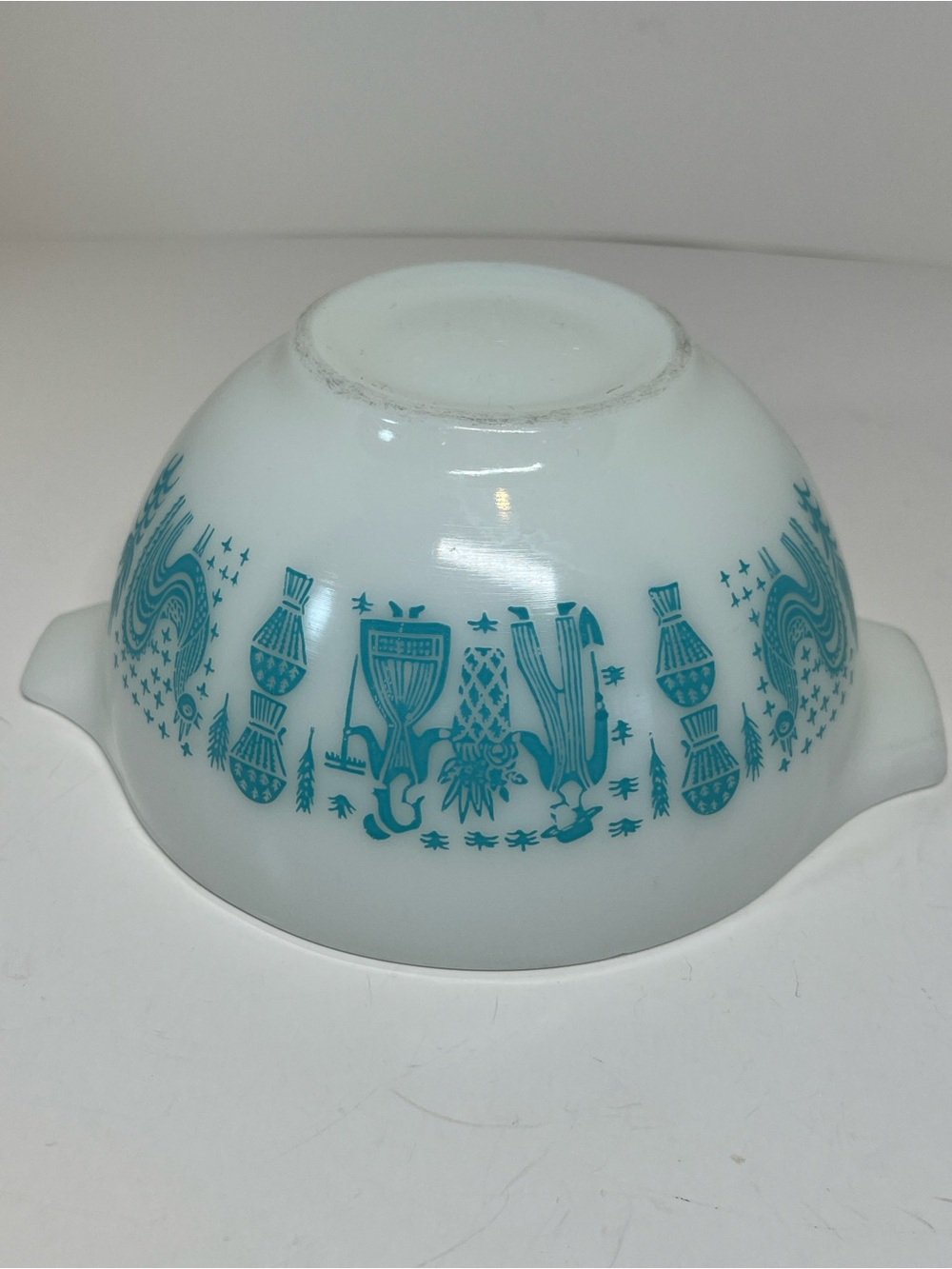 Vintage PYREX 441 Cinderella Mixing Bowl 1 1/2 Qt. Amish Butterprint White Blue